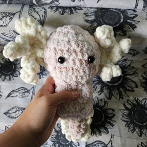 Crochet Red And Pink Axolotl Plush Amigurumi